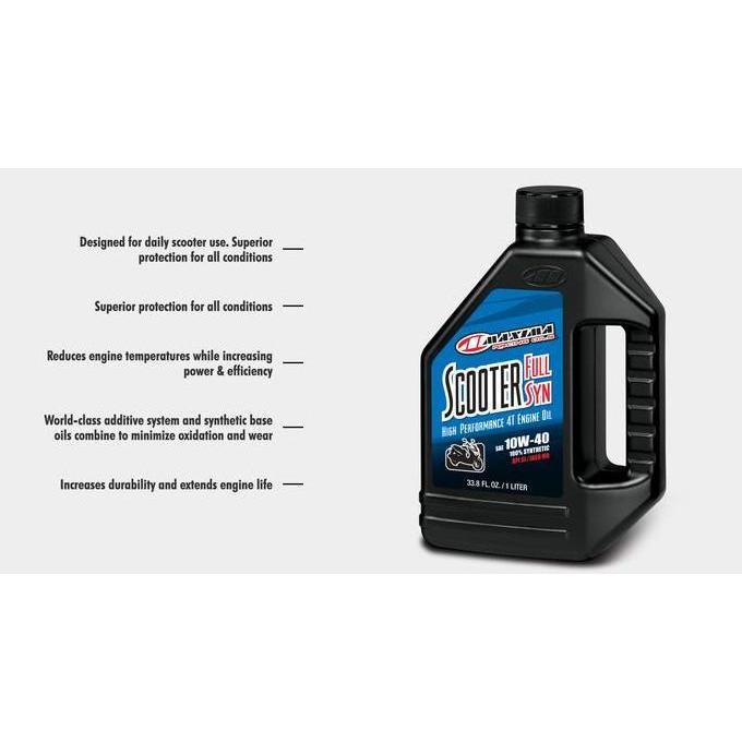 MAXIMA OLI SCOOTER FULL SYN - 10W-40, LITER/33.8OZ