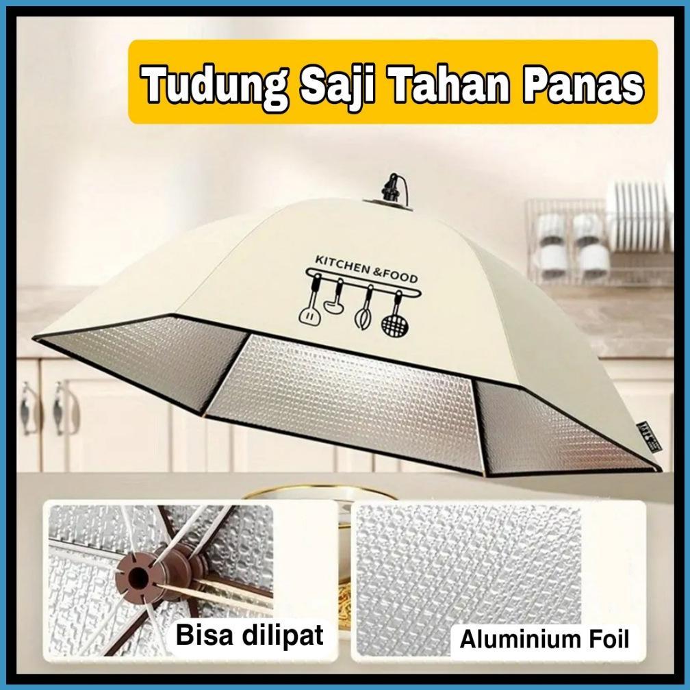 TERBARU NS - Tudung Saji Meja 70cm Tahan Panas Aluminium Foil Dapur Model Lipat tudung saji jumbo - 