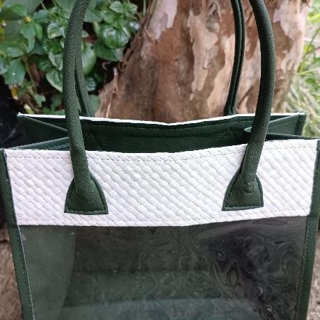 Tas Mika Anyaman Hampers Toples / Souvenir Bingkisan Wedding Bridesmaid / Parcel Idulfitri Putih-Jot