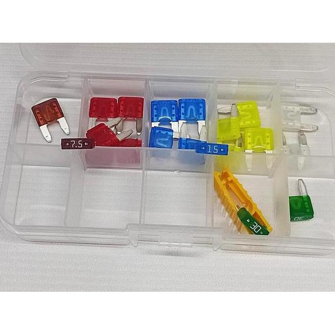 DV165 - paket fuse tancap sekring motor mobil Blade mini kecil 20 PCS MIX ORIGINAL ASLI AVANZA XENIA