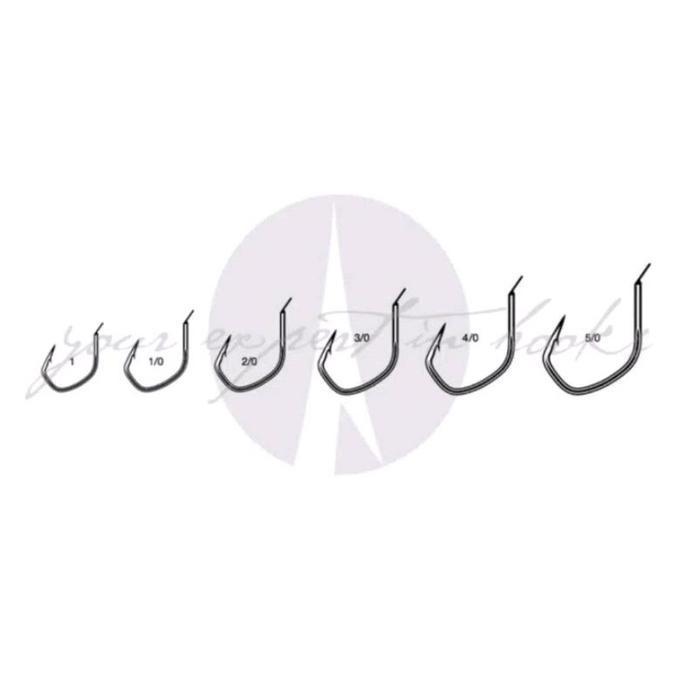 10pc Hook // kail VMC 7117 ECER Type Slow size #1 1/0 2/0 3/0 4/0 5/0