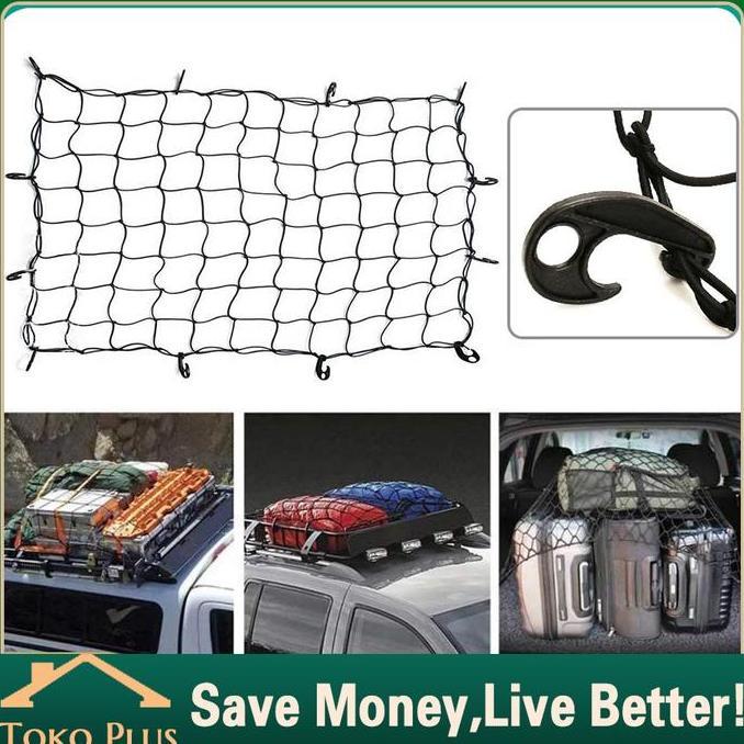MALAVA Jaring Atap Mobil Cargo Net Atap Mobil Tali Jaring Bagasi Mobil