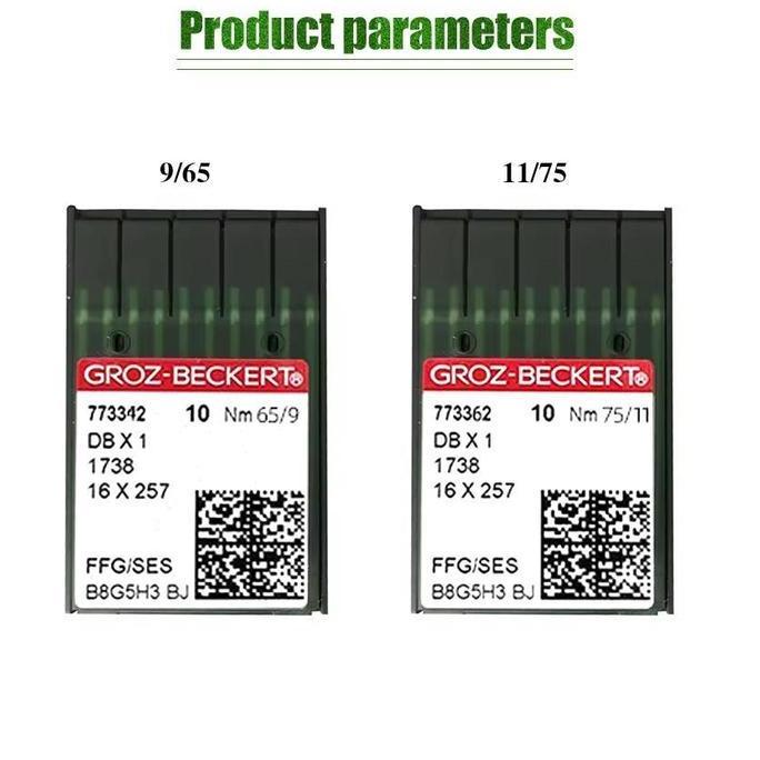 JALACA Jarum Mesin Jahit DBx1 Gold Titanium Jarum Jahit High Speed Industri DB X 1 Anti Panas Awet P