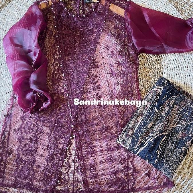 Promo Setelan Outer Kondangan  Organza Dan Rok Plisket /Outer Pagar Ayu Organza Payet