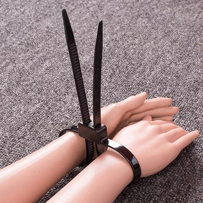 IDSTORE 3pcs Borgol Tangan /Borgol Tangan Plastik Sekali Pakai /Borgol Tangan Import/Borgol Plastik 