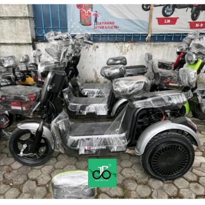 Sepeda Listrik (roda 3) Uwinfly Romeo + (Generasi TERBARU)