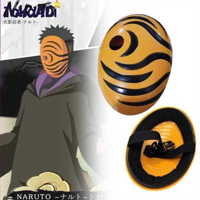 IDSTORE Mask Obito Topeng Obito Kuning Naruto Topeng Uchiha Obito Cosplay Obito