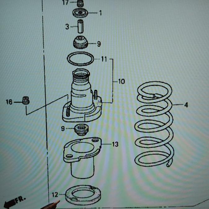Karet Tatakan Per Shock Belakang CRV GEN 2