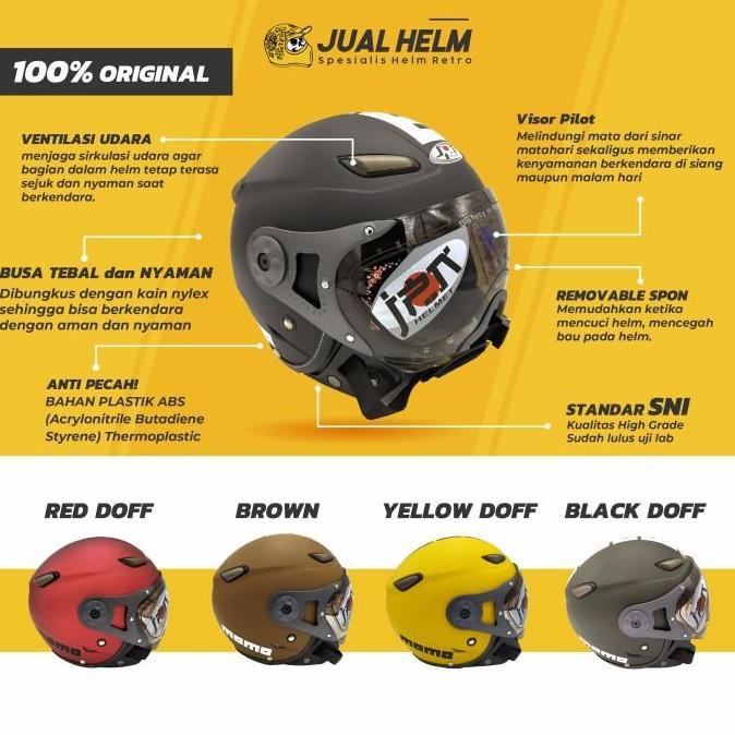 Helm JPN MOMO Pilot (Retro/Bogo/Klasik/Classic/Vespa)