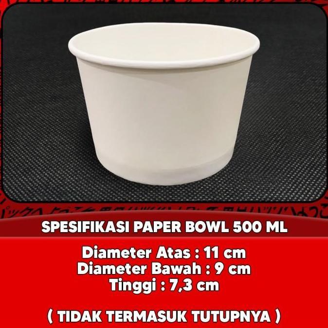 Paper Bowl 500 ml / Mangkok Kertas / Rice Bowl Paper 500 ml