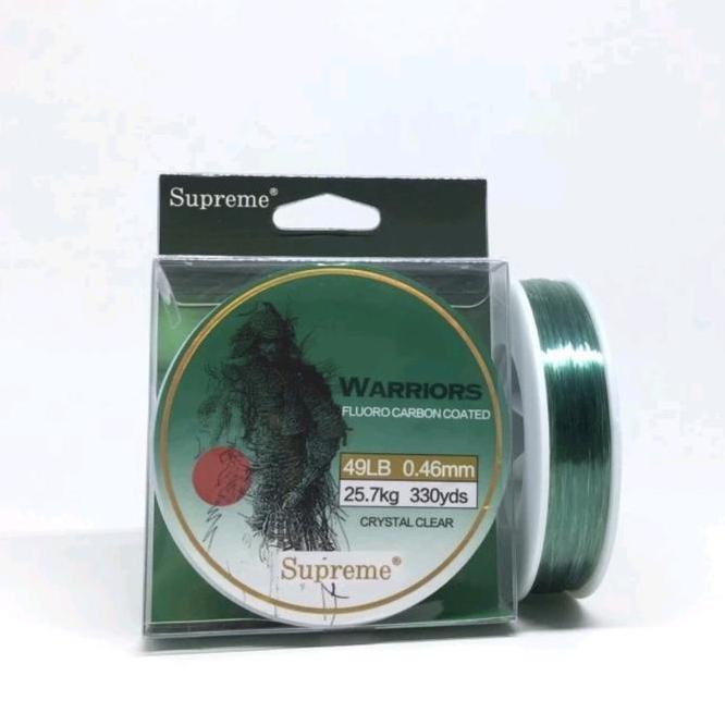 Senar Pancing Tahan Gesekan Mudah Tenggelam Warriors 240Yds330Yds Fluorocarbon Coated Laut