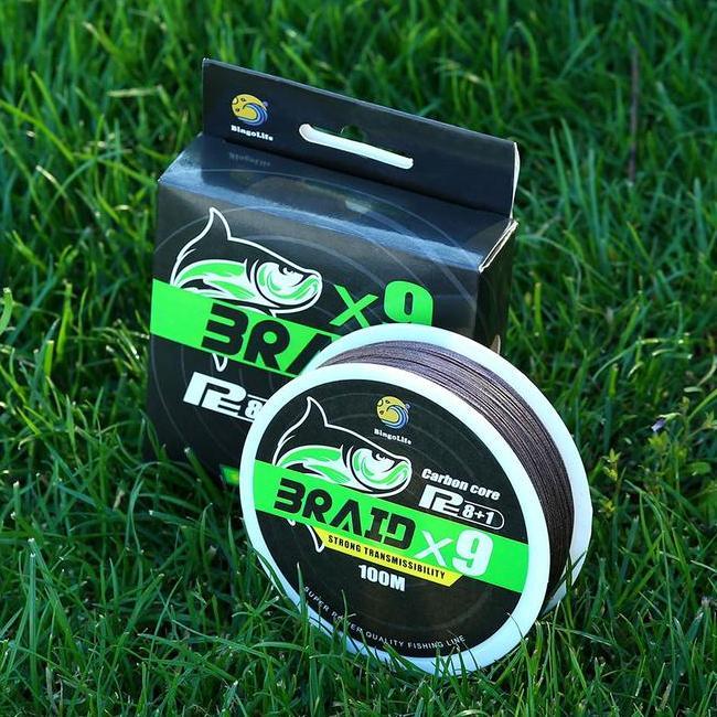 Bingolife Senar Pancing Fluorocarbon X9 Tali Pancing Senar Inti Pe Jepang Dikepang 100M