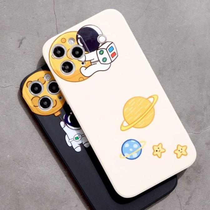 Astronaut Square Edge Silicone Case iPhone 6 7 8 Plus X XR 11 Pro Max