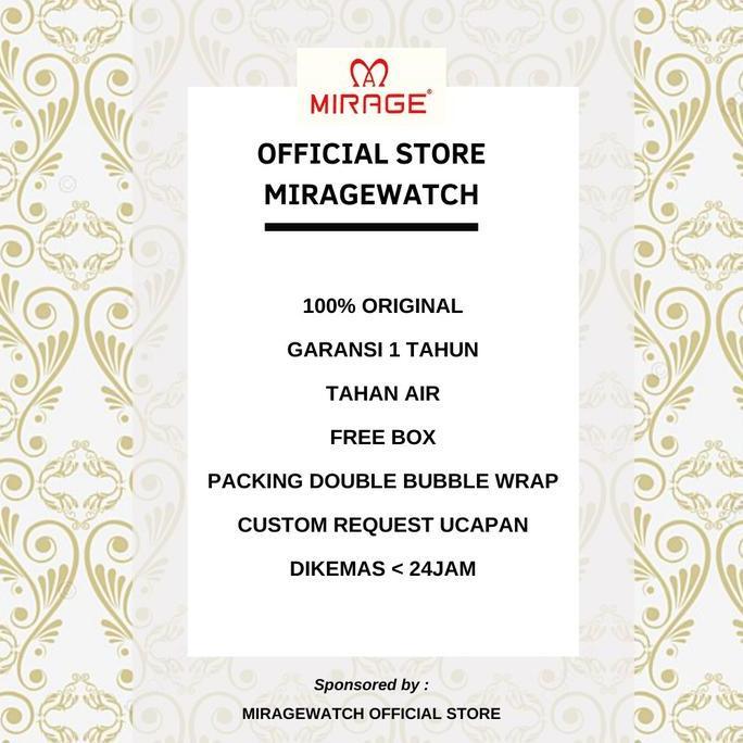 Sedia Mirage Watch - Official Store Original Jam Tangan Analog Pria Kasual Navy Blue 8808M Stainless