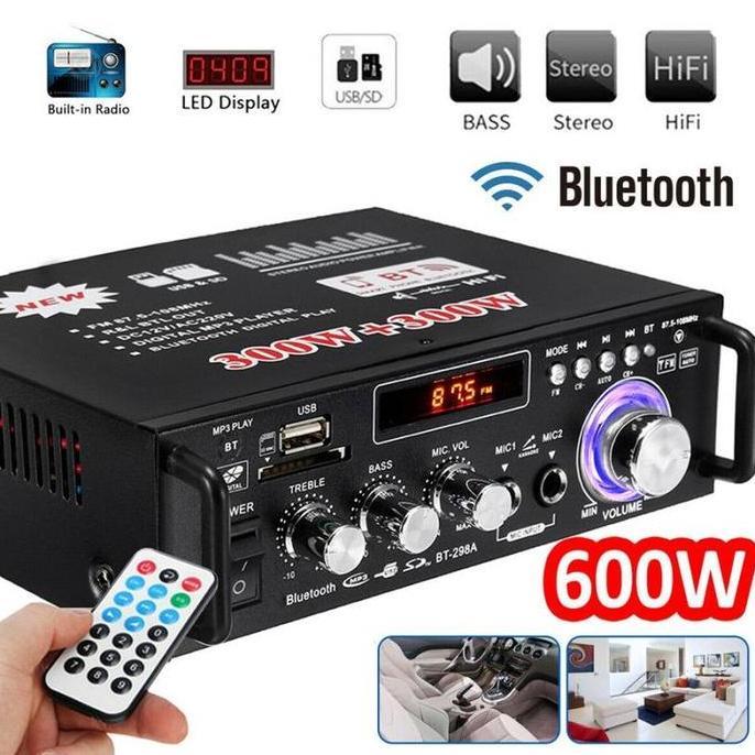 POWER AMPLIFIER BLUETOOTH MKC BT-298A | AMPLI KARAOKE HOME THEATER | AUDIO AMPLIFIER WIRELESS ORIGIN