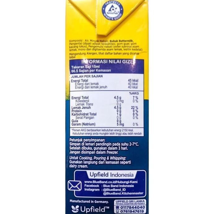 BLUE BAND Professional Whipping Cooking Cream Kemasan 1 Liter