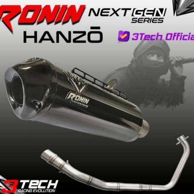 Knalpot Racing 3 Suara 3Tech Nextgen Ronin Hanzo Fullset Original