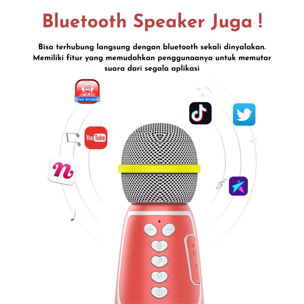 Mic Anak / Mikrofon Anak / Kids Microphone Bluetooth Speaker / Mic Karaoke / Musik / Bernyanyi