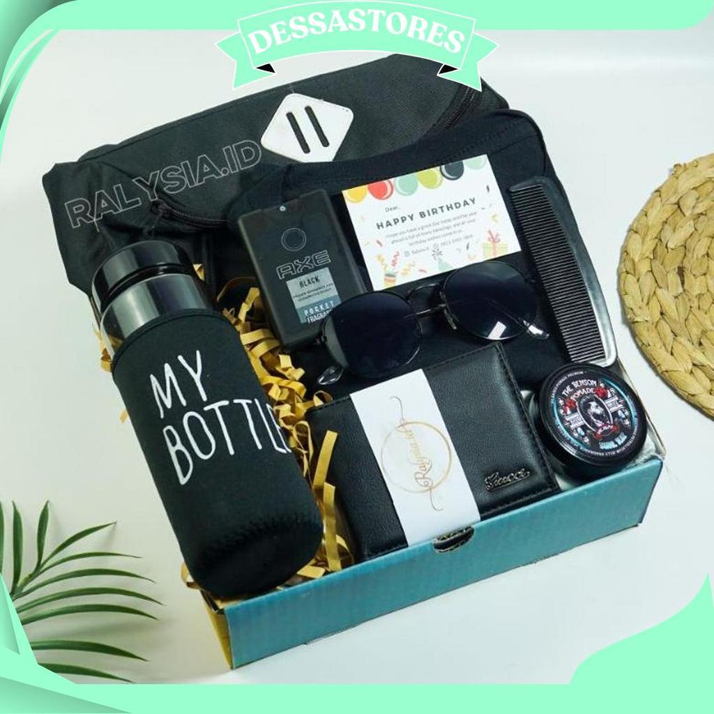 Ralysia.Id Exclusive Men Gift Box/ Hampers Cowok/ Kado Wisuda/ Kado Pacar/ Kado Cowok/ Gift Box Cowo