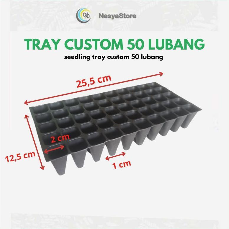 Bisa Cod Tray Custom Pot Tray Semai Benih 50 Lubang Skala Hobi - Tray Semai ><