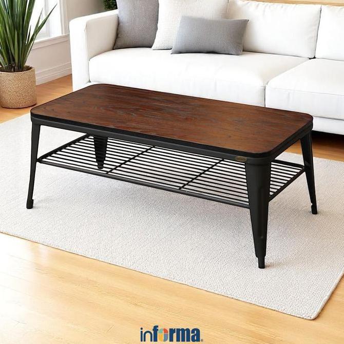 Informa London Elm Meja Tamu - Hitam Meja Ruang Keluarga Sofa Majalah Meja Tv Tengah