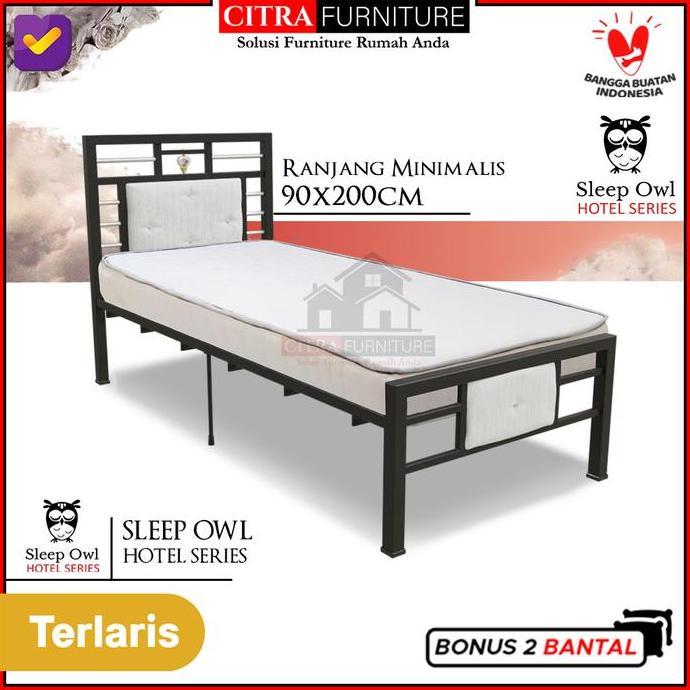 Ranjang Besi Minimalis |Dipan Besi |Rangka Tempat Tidur 90X200