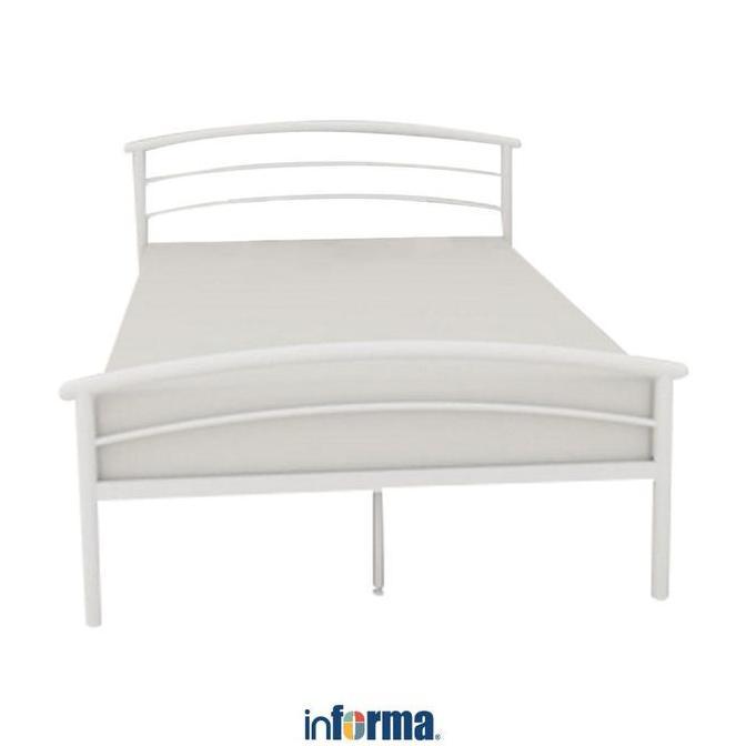 Informa 120X200 Cm Wilona Tempat Tidur Metal - Putih Dipan Lajang Ranjang Besi Anak Kamar Kos
