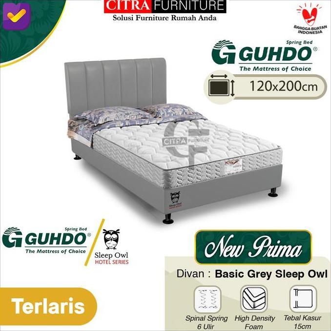 Guhdo Springbed New Prima 120X200X15 - Full Set | Gudho Spring Bed