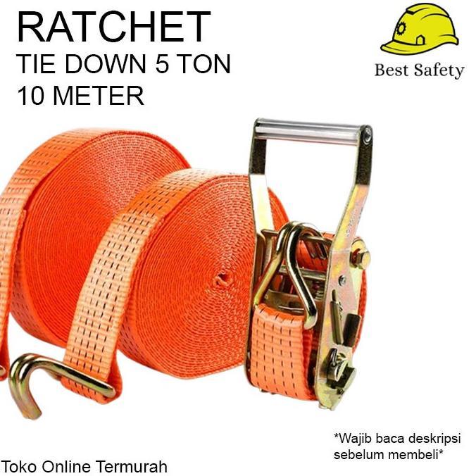 Ratchet Tie Down 5 Ton x 10 Meter / Ratchet Tie Down