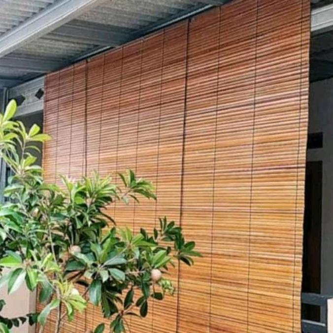 Spesial Tirai/Krey Kerai Kerei Bambu Sawit Jendela Tarik Hotel Jepang Plus Tali Penggulung