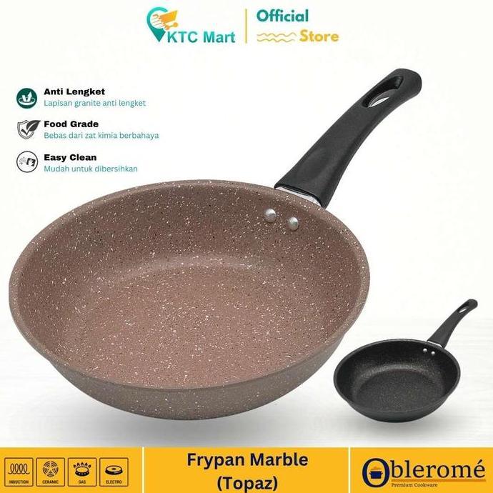 Wajan Goreng Masak Anti Lengket Frypan Granite Marble Anti Lengket Penggorengan Anti Lengket Allshop