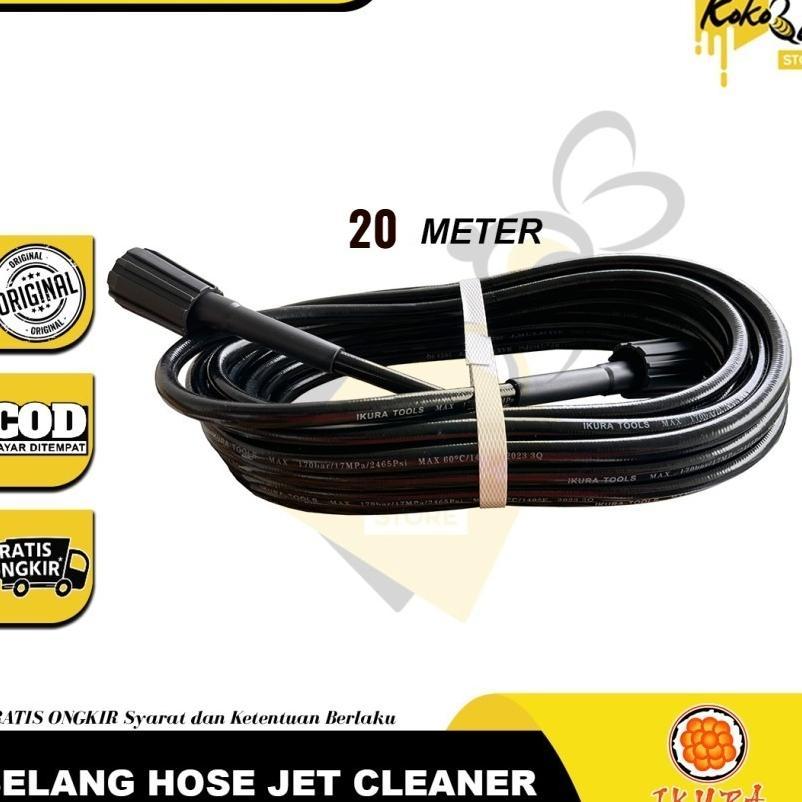 Selang Jet Cleaner Hose Steam Mesin Cuci Mobil Motor Varian 10M 15 Meter 20 Meter M22 Ke M22 - Hose 