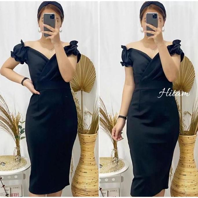AI172 - Dres scuba premium / Dres wanita bahan scuba bodycon / Gaun pesta scuba