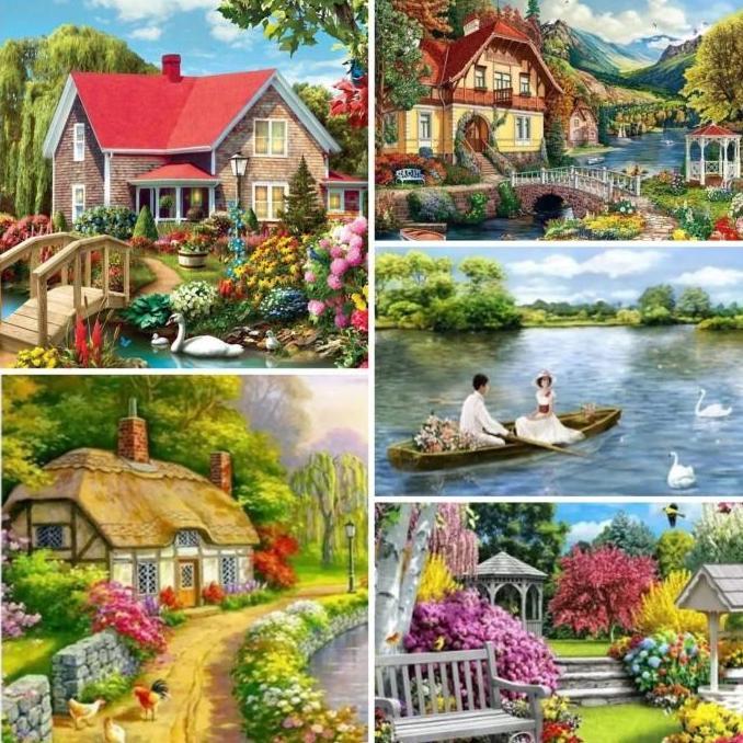 DIY Oil Painting Paint by Number Kits DIY Canvas Painting