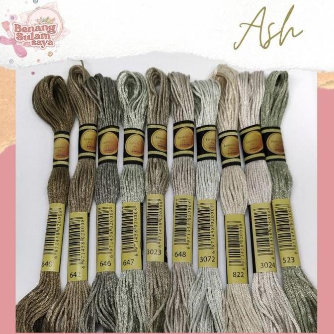 Benang Sulam / Kristik CXC Import (kode DMC) | Seri Warna ASH