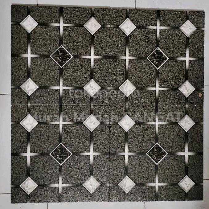 KERAMIK LANTAI 40X40 HEXAGON ABU HITAM PUTIH BIRU CREAM TIPE 2 LA
