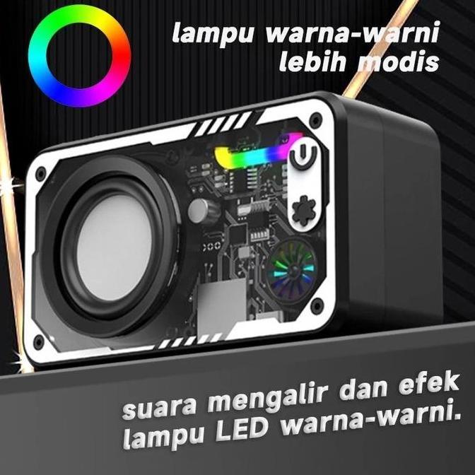 CIZARY Bluetooth Cyberpunk Bluetooth Speaker Double Subwoofer Music Speaker Salon Bluetooth bt Speak