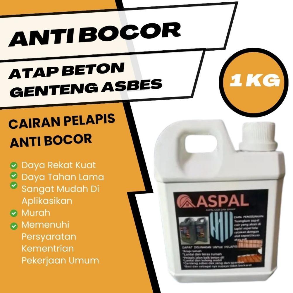 Aspal Cair 1 kg Cat Pelapis Waterproof Anti Bocor Penambal Anti Rembes Dak Cor Seng Kolam Ikan Talan