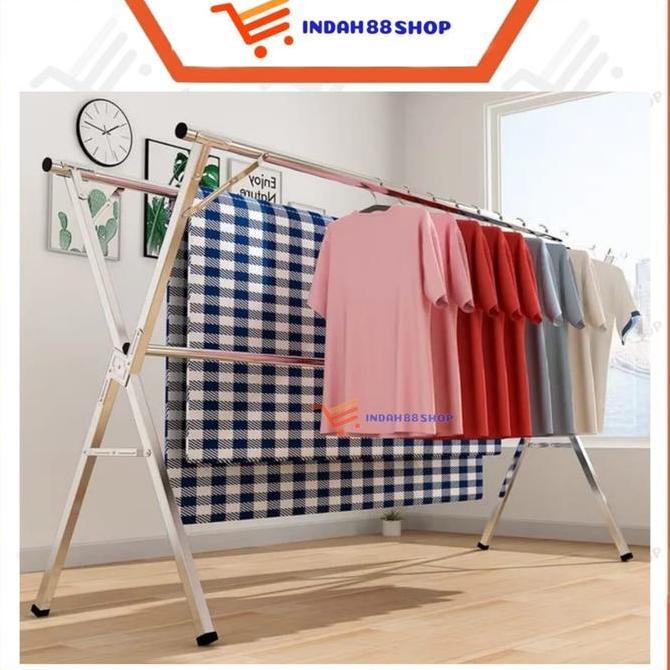 Jemuran Baju Stainless / Jemuran Lipat Minimalis