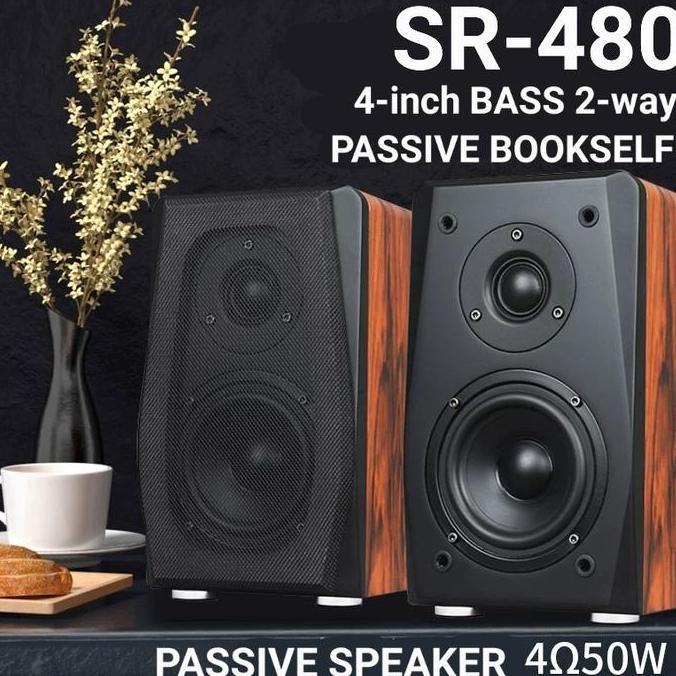 AVPRO SR-480 4-inch 2-way Passive Speaker Bookself 2.0ch 2x50watt