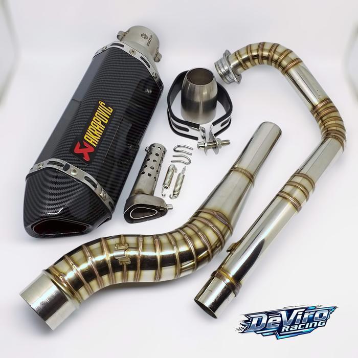 Knalpot Akrapovic Hzc Import Full System R15 V3 V4 Cbr Sonic 150R Gsx R150 S150 Mt15 Cb150X Xsr 155 