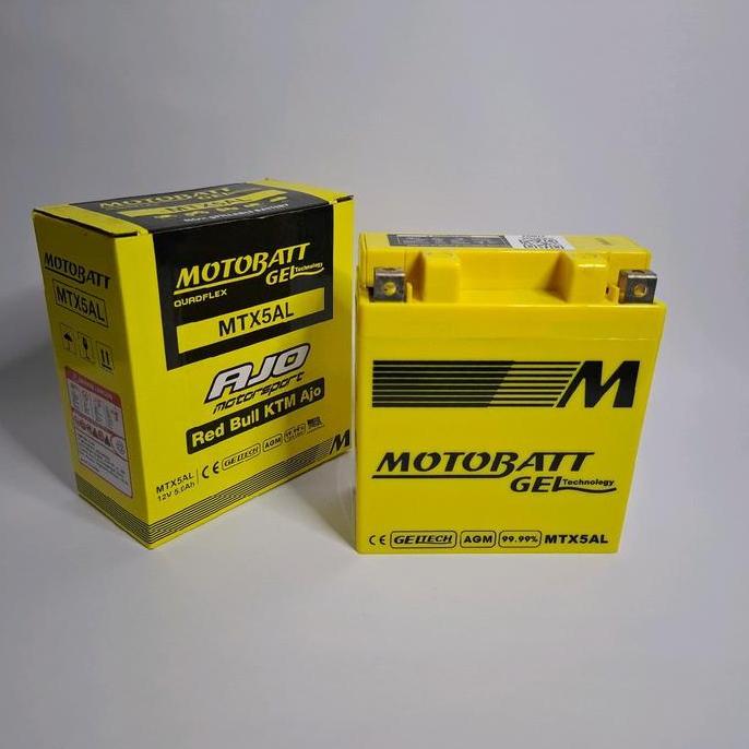 Promo Aki Motor Honda Supra Fit, Astrea Grand, Supra X Lama, MOTOBATT MTX5AL Aki Kering Diskon