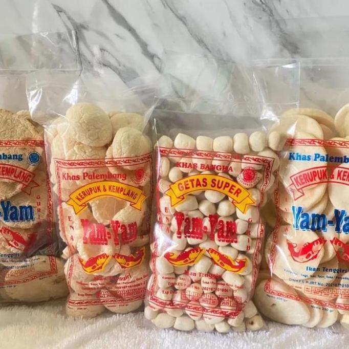 Paket 1kg kerupuk kemplang sultan (kancing,mangkok,getas,panggang)