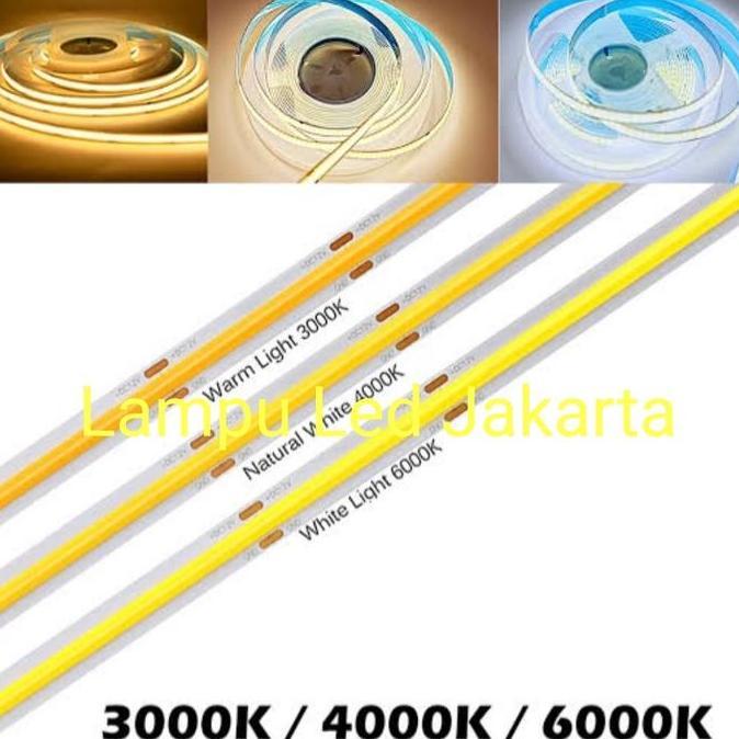 strip cob 24v 10meter 10m. strip light cob dc 24v. led strip 24v cob terlaris