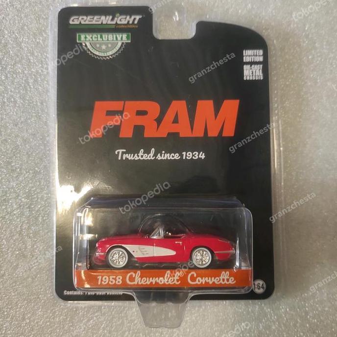 Promo GREENLIGHT FRAM - 1958 CHEVROLET CORVETTE Diskon