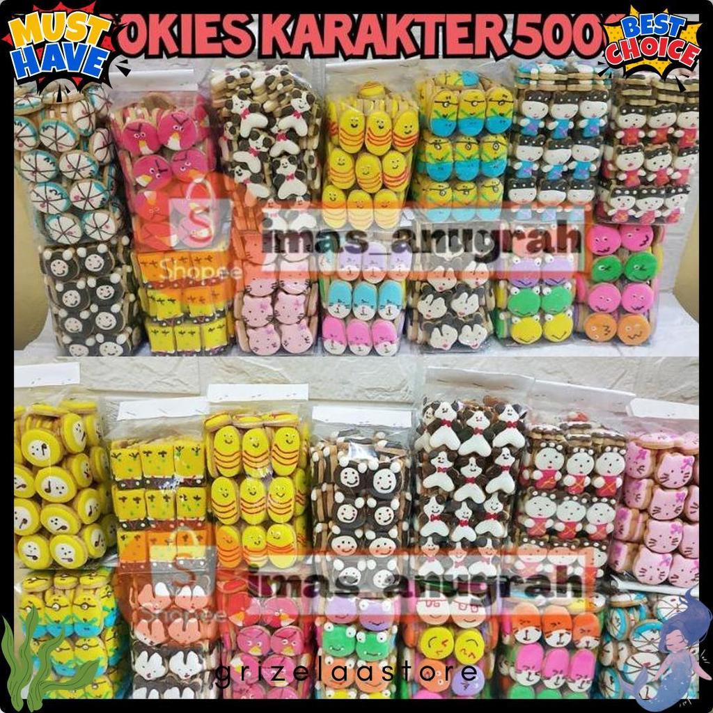 Cookies Karakter 500Gr/ Kukis Karakter/ Kue Lebaran / Cookies Murah Diskon 50%