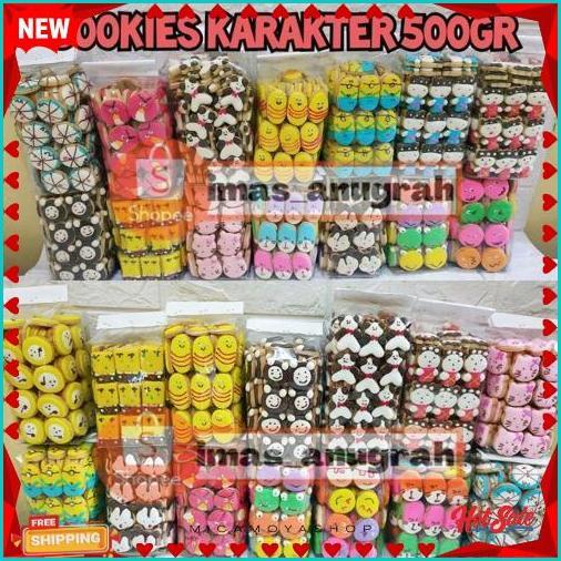 Cookies Karakter 500Gr/ Kukis Karakter/ Kue Lebaran / Cookies Murah Diskon 50%