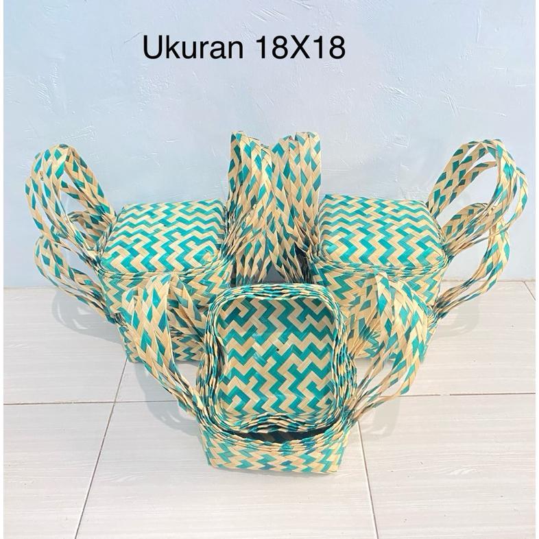 Besek Jinjing 18X18 Besek Warna Besek Hias Besek Hampers