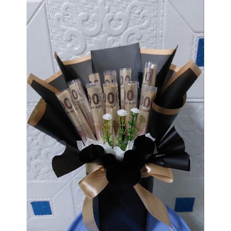 buket mini/rangkaian buket uang/buket uang 10 slot/buket bunga/buket 10 lembar uang