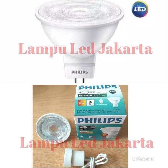 LAMPU MR16 philips 4,5watt / 4.5watt / 4,5w. MR16 philips LED ready